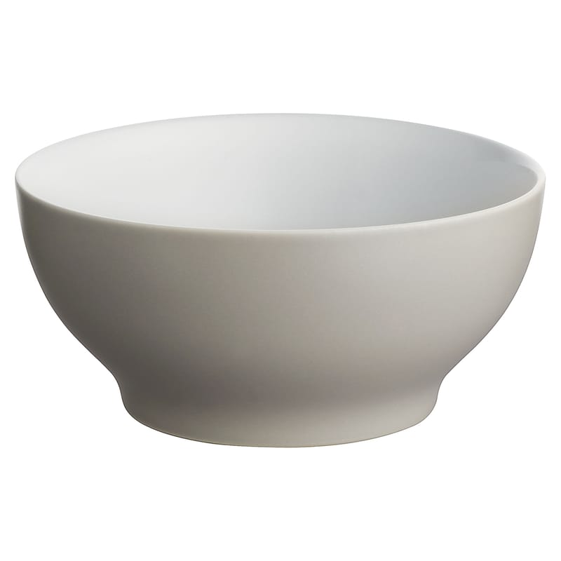 Table et cuisine - Saladiers, coupes et bols - Bol Tonale céramique gris blanc Small / Ø 15 cm - Alessi - Gris clair / intérieur blanc - Céramique Stoneware