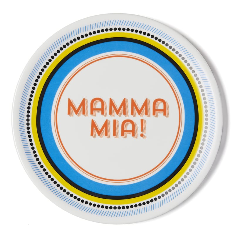 Tisch und Küche - Tabletts und Servierplatten - Servierplatte Mamma Mia keramik bunt / Platzteller - Ø 31,4 cm - Bitossi Home - Mamma Mia - Porzellan