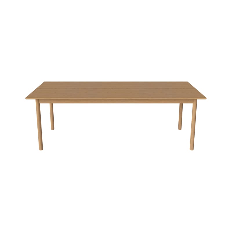 Mobilier - Tables - Table rectangulaire Track bois naturel / 220 x 90 cm - Bolia - L 220 cm / Chêne huilé -  certifié FSC, Chêne massif huilé