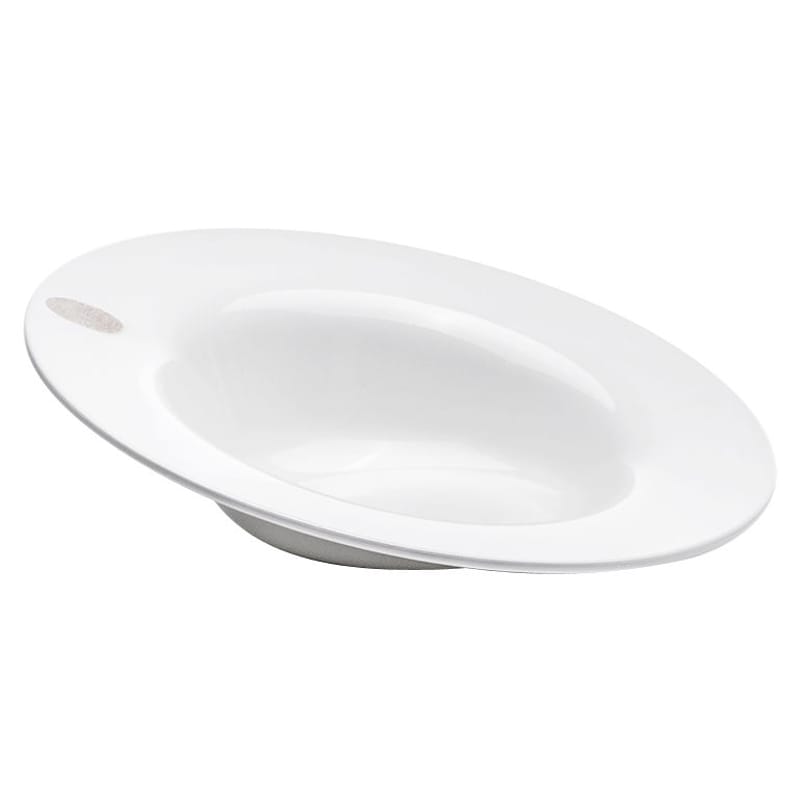 Table et cuisine - Assiettes - Assiette creuse I.D.Ish by D\'O Autumn plastique blanc / Inclinée - Kartell - Forme inclinée / Blanc - Mélamine