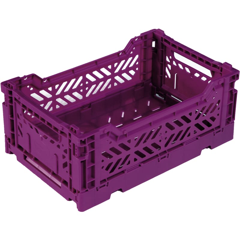 Accessoires - Accessoires bureau - Casier de rangement Mini Box plastique violet / pliable L 26,5 cm - AYKASA - Violet - Polypropylène