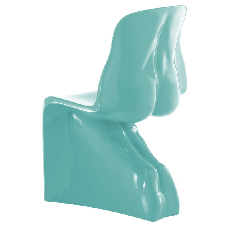 Mobilier - Chaises, fauteuils de salle à manger - Chaise Him plastique bleu / laquée - Casamania - Bleu ciel - Polyéthylène