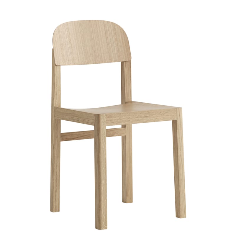 Mobilier - Chaises, fauteuils de salle à manger - Chaise Workshop bois naturel - Muuto - Chêne naturel - Chêne clair