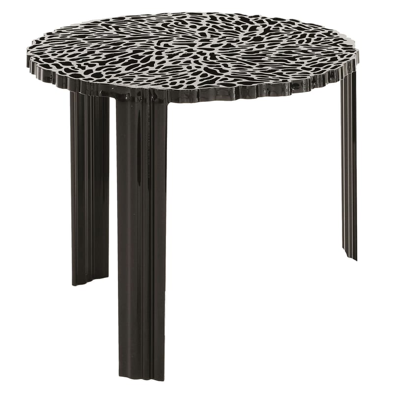 Möbel - Couchtische - Couchtisch T-Table Alto plastikmaterial schwarz - Kartell - Opakschwarz - PMMA