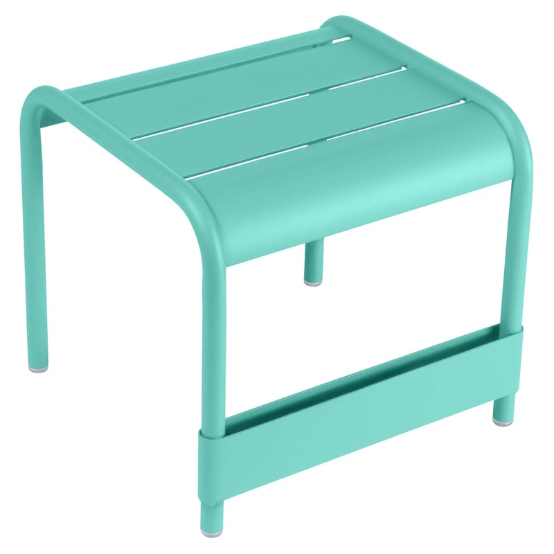 Furniture - Coffee Tables - Luxembourg End table metal blue L 42 cm - Fermob - Laguna blue - Lacquered aluminium