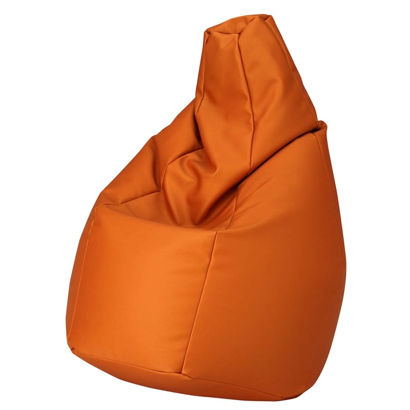 Mobilier - Poufs - Pouf d\'extérieur Sacco Outdoor tissu orange / Réédition 1968 - Zanotta - Orange - Tissu VIP