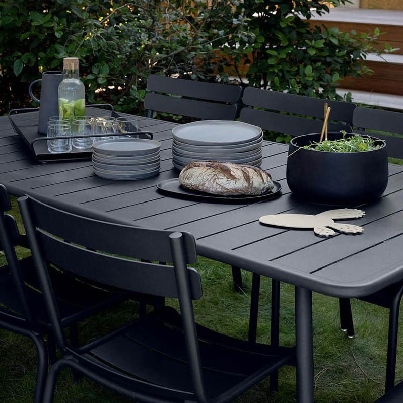 Luxembourg Rectangular table metal grey 8 people 207 x 100 cm aluminium Fermob
