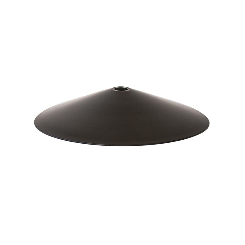 Luminaire - Suspensions - Abat-jour Angle métal noir / Pour suspension Collect - Ø 58 cm x H 10 cm - Ferm Living - Laiton noirci - Métal plaqué laiton noir