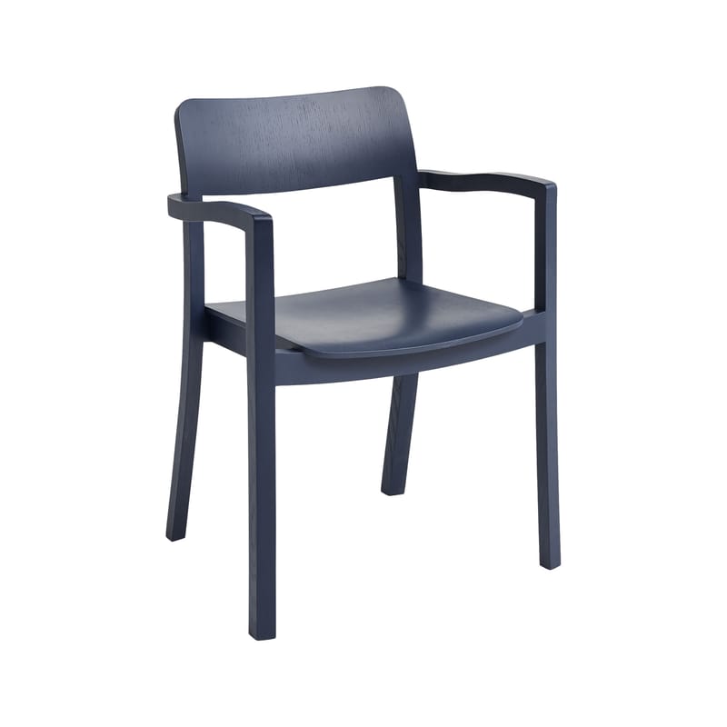 Mobilier - Chaises, fauteuils de salle à manger - Fauteuil Pastis bois bleu - Hay - Bleu - Frêne laqué