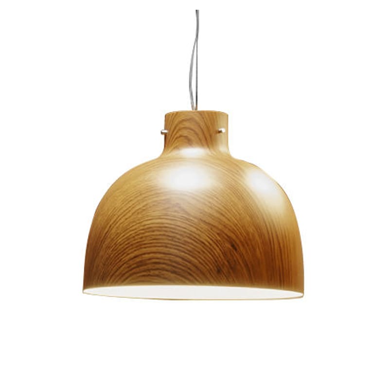 Luminaire - Suspensions - Suspension Bellissima Wood plastique marron / Ø 50 cm - Plastique effet bois - Kartell - Effet bois - Technopolymère thermoplastique