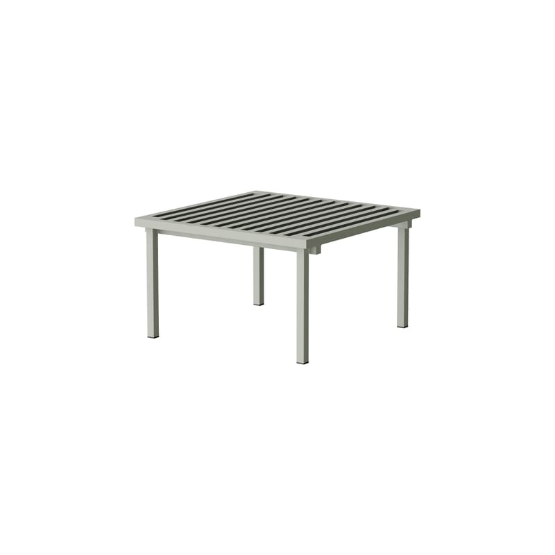 Jardin - Tables basses de jardin - Table basse 19 Outdoors métal gris / 62,5 x 62,5 x H 37 cm - Aluminium - NINE - Gris - Aluminium thermolaqué