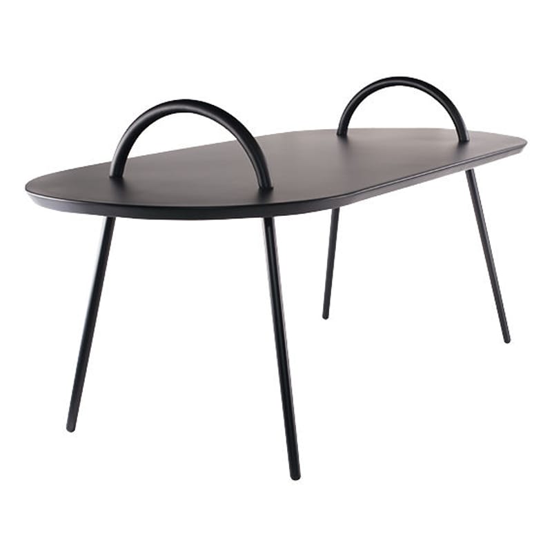Mobilier - Tables basses - Table basse Swim métal noir / 118 x 52,5 cm - Bibelo - Noir - Acier laqué époxy