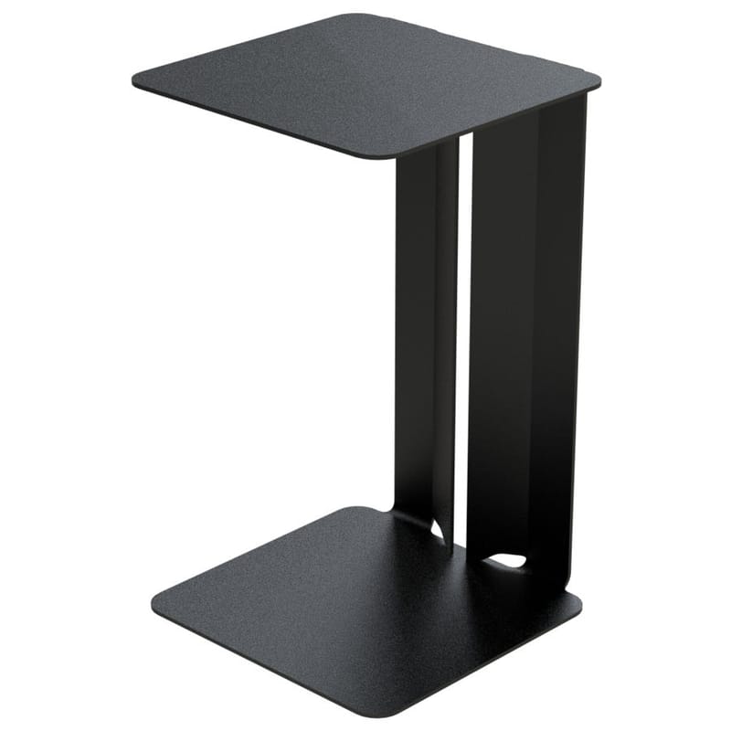 Mobilier - Tables basses - Table d\'appoint Leste - Matière Grise - Noir - Acier peint