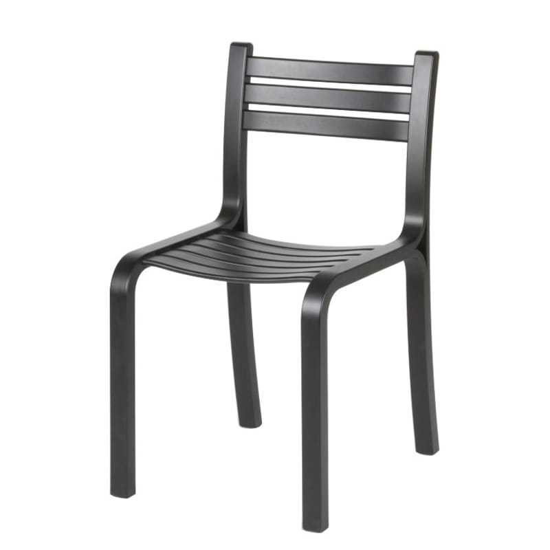 Mobilier - Chaises, fauteuils de salle à manger - Chaise empilable Gabi bois noir / Hêtre téinté - Objekto - Noir - Lamellé-collé de hêtre teinté