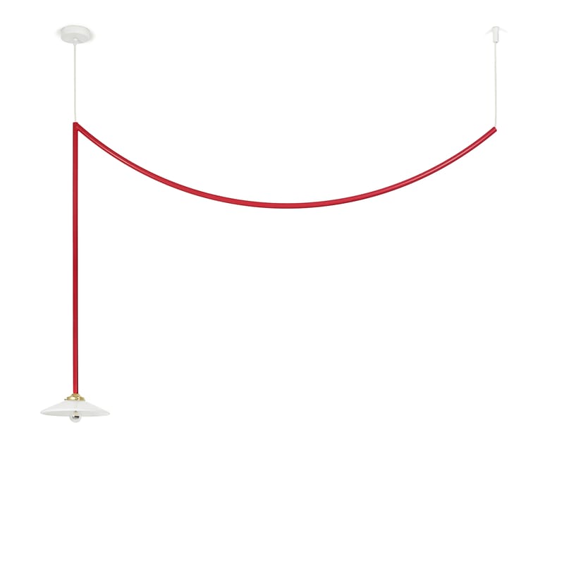 Luminaire - Suspensions - Suspension Celing Lamp n°4 métal rouge / H 95 x L 149,5 cm - valerie objects - Rouge - Acier, Verre