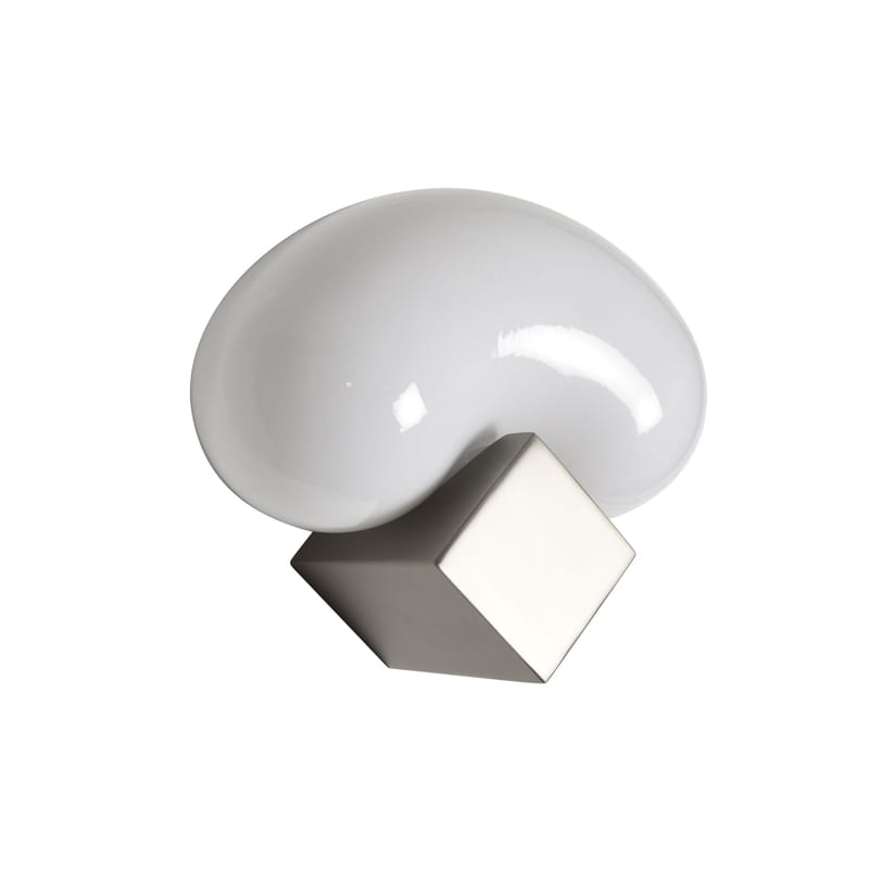 Luminaire - Appliques - Applique Beluga verre blanc argent métal - ENOstudio - Argent / Blanc - Acier, Verre soufflé