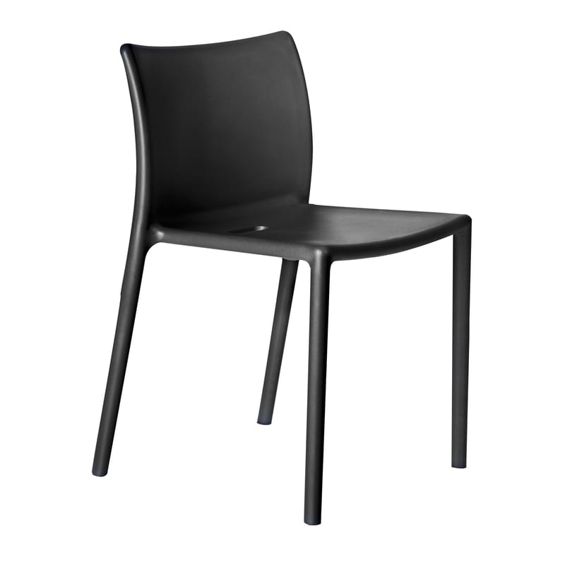 Mobilier - Chaises, fauteuils de salle à manger - Chaise empilable Air-Chair noir / Jasper Morrison, 2000 - Magis - Noir - polypropylène chargé fibre de verre