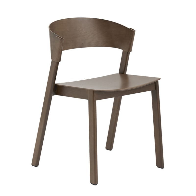 Mobilier - Chaises, fauteuils de salle à manger - Chaise empilable Cover bois naturel - Muuto - Bois foncé - Frêne teinté, Hêtre teinté