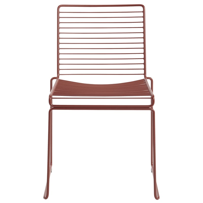 Mobilier - Chaises, fauteuils de salle à manger - Chaise empilable Hee métal orange - Hay - Rouille - Acier laqué