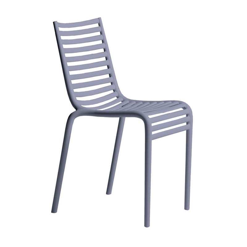 Mobilier - Chaises, fauteuils de salle à manger - Chaise empilable PIP-e plastique bleu / Philippe Starck, 2010 - Driade - Bleu lavande - Polypropylène