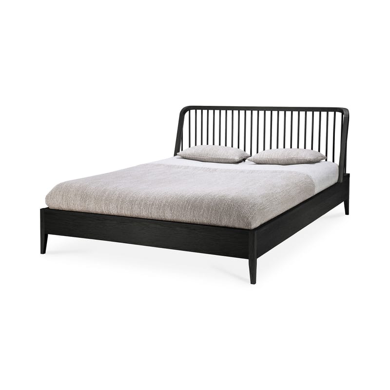 Wood spindle bed frame full top