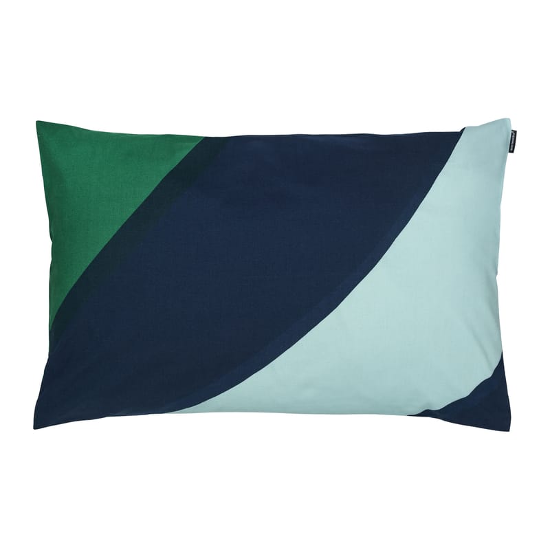 Décoration - Coussins - Housse de coussin Savanni tissu bleu vert / 60 x 40 cm - Marimekko - Savanni / Bleu & vert - Coton