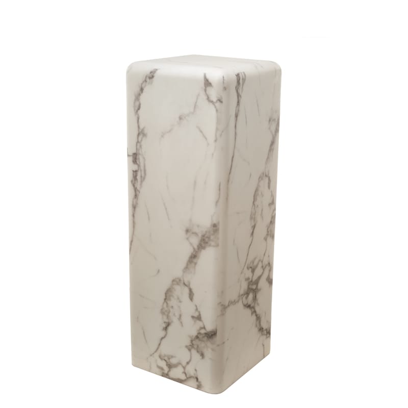 Mobilier - Tables basses - Table d\'appoint Marble look Large matériau composite blanc / H 91 cm - Effet marbre - Pols Potten - Blanc - MDF, Résine