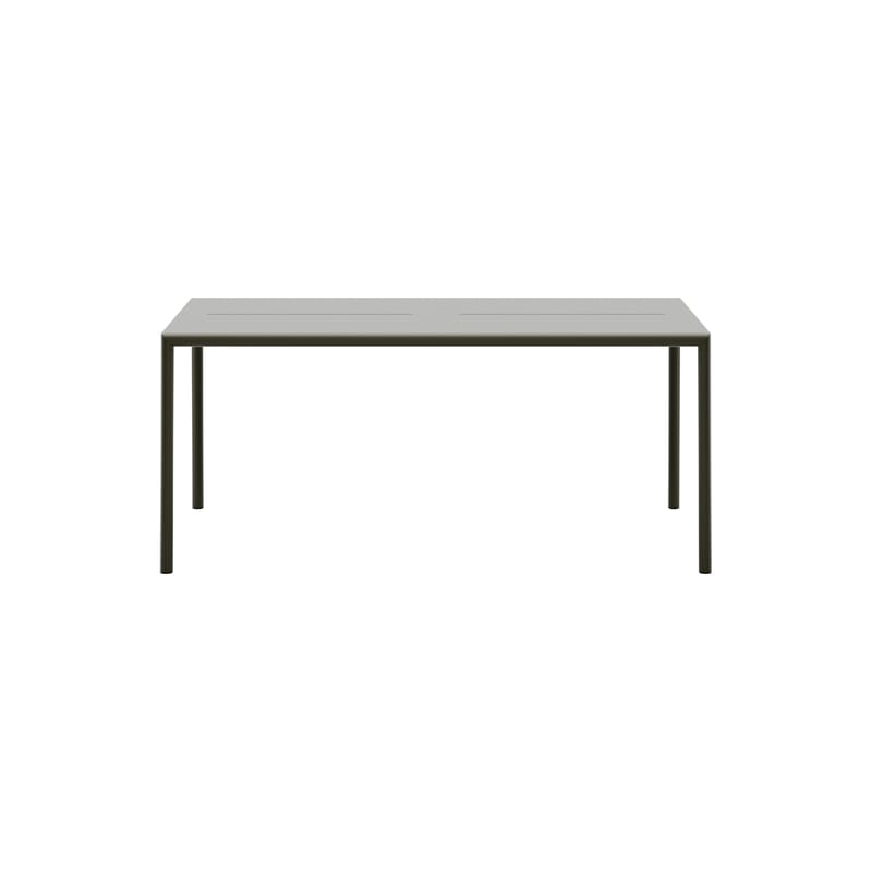 Jardin - Tables de jardin - Table rectangulaire May métal vert / 170 x 85 cm - NEW WORKS - Vert foncé - Acier