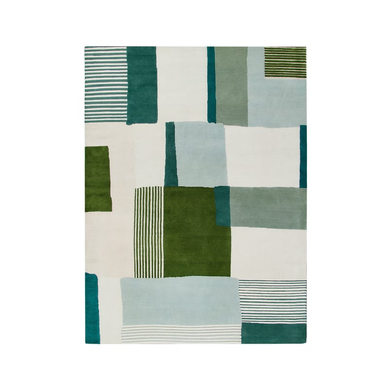 Décoration - Tapis - Tapis Boro  vert / 200 x 300 cm - Tufté main - Maison Sarah Lavoine - Eucalyptus - Coton, Laine