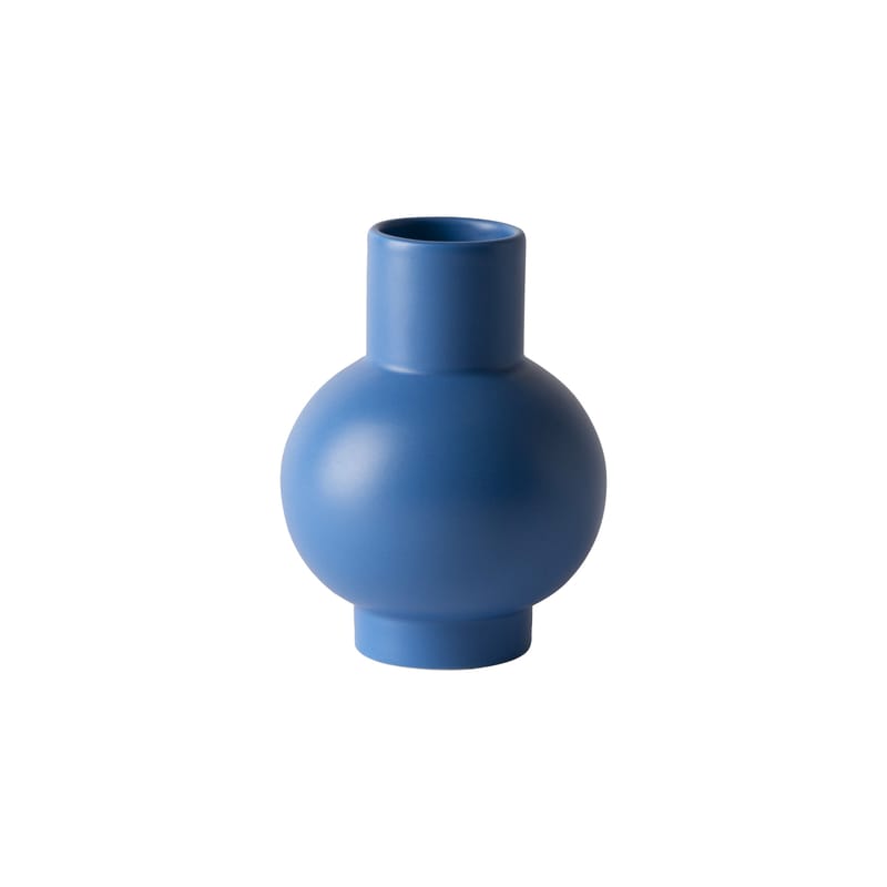 Décoration - Vases - Vase Strøm Small céramique bleu / H 16 cm - Fait main / Nicholai Wiig-Hansen, 2016 - raawii - Bleu électrique - Céramique émaillé