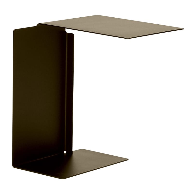 Möbel - Couchtische - Beistelltisch Diana B metall braun / Tischplatte rechts - ClassiCon - Bronze-braun - klarlackbeschichteter rostfreier Stahl