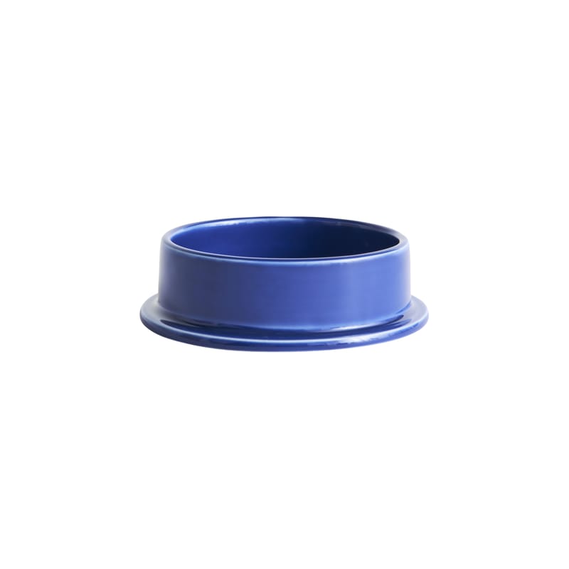 Décoration - Bougeoirs, photophores - Bougeoir Column Large céramique bleu / Pour bougie bloc - Ø 12,8 cm - Hay - Bleu - Faïence