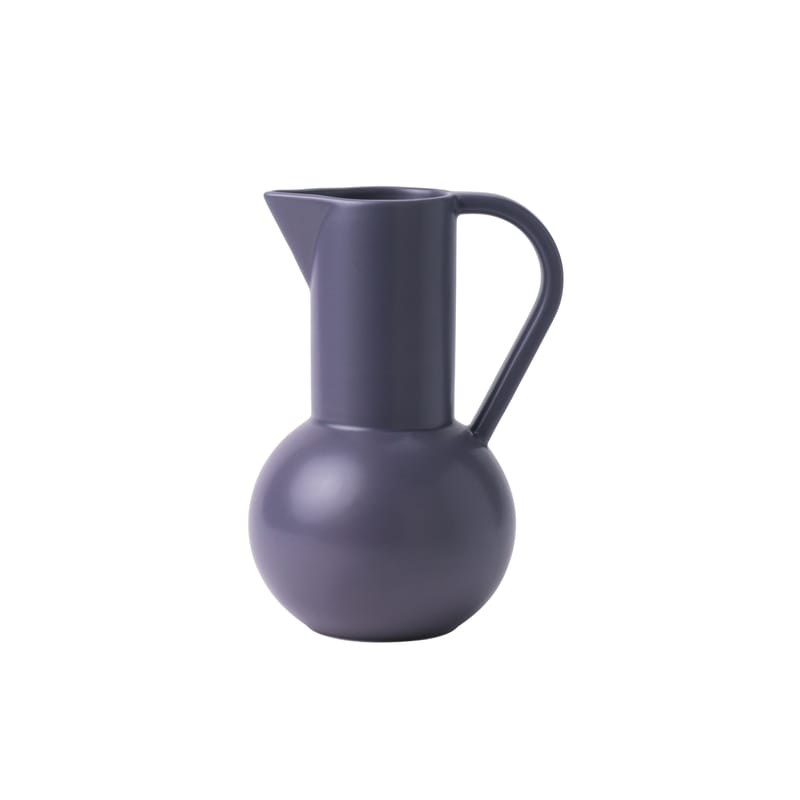 Tisch und Küche - Karaffen - Karaffe Strøm Small keramik violett / H 20 cm - Keramik / Handgefertigt - raawii - Aschviolett - Keramik