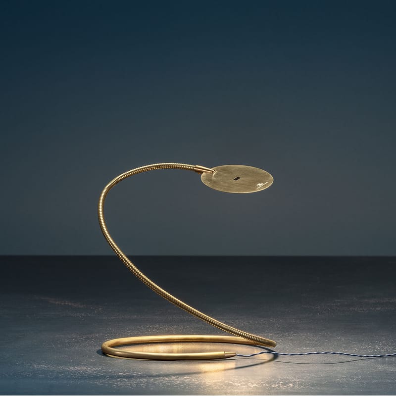 Luminaire - Lampes de table - Lampe de table Herem LED or métal / Flexible - Catellani & Smith - Laiton - Laiton naturel