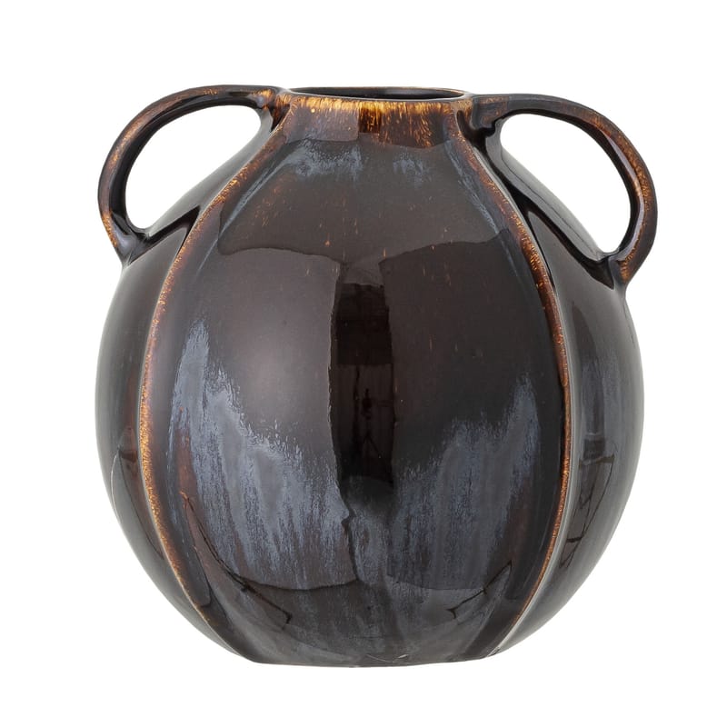 Décoration - Vases - Vase  céramique marron / Fait main / H 15 cm - Bloomingville - Marron - Céramique émaillée