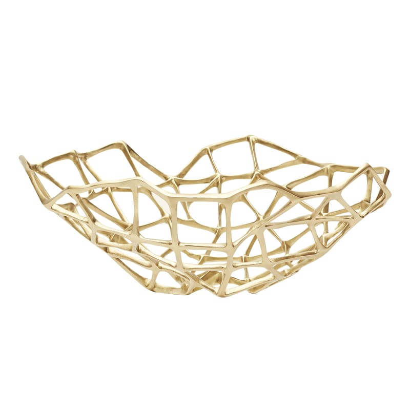 Tableware - Fruit Bowls & Centrepieces - Bone Extra Large Basket gold metal Ø 60 cm - Tom Dixon - Ø 60 cm /Brass - Solid brass