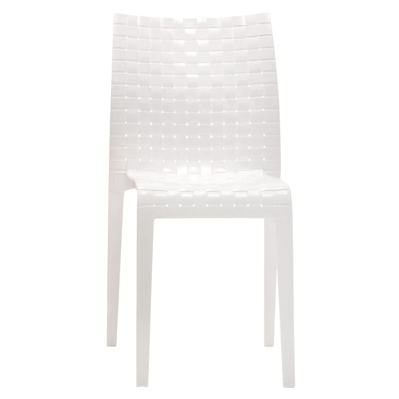 Mobilier - Chaises, fauteuils de salle à manger - Chaise empilable Ami Ami plastique blanc /  Tokujin Yoshioka, 2009 - Kartell - Blanc brillant - Polycarbonate