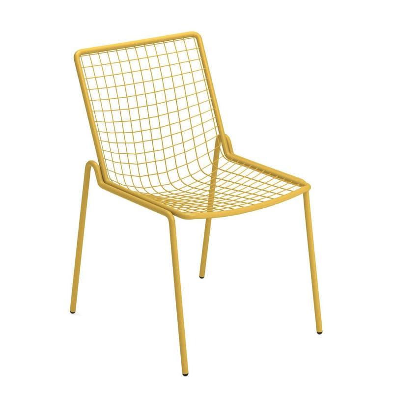 Mobilier - Chaises, fauteuils de salle à manger - Chaise empilable Rio R50 métal jaune - Emu - Jaune Curry - Acier