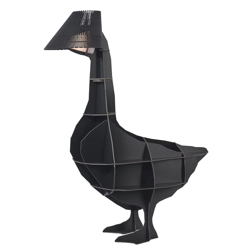 Möbel - Couchtische - Nachttisch Junon plastikmaterial schwarz / Nachttisch(lampe) - Ibride - Schwarz - massive Press-Spanplatte