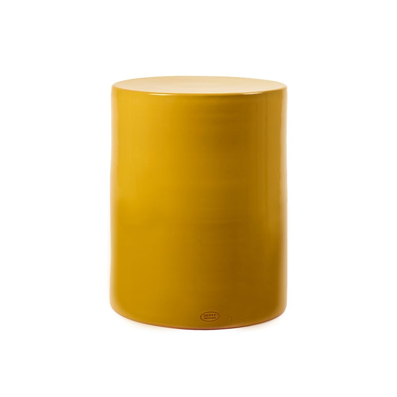 Mobilier - Tables basses - Table d\'appoint Pawn céramique jaune / Tabouret - Ø 37 x H 46 cm - Serax - Ocre - Terre cuite émaillée