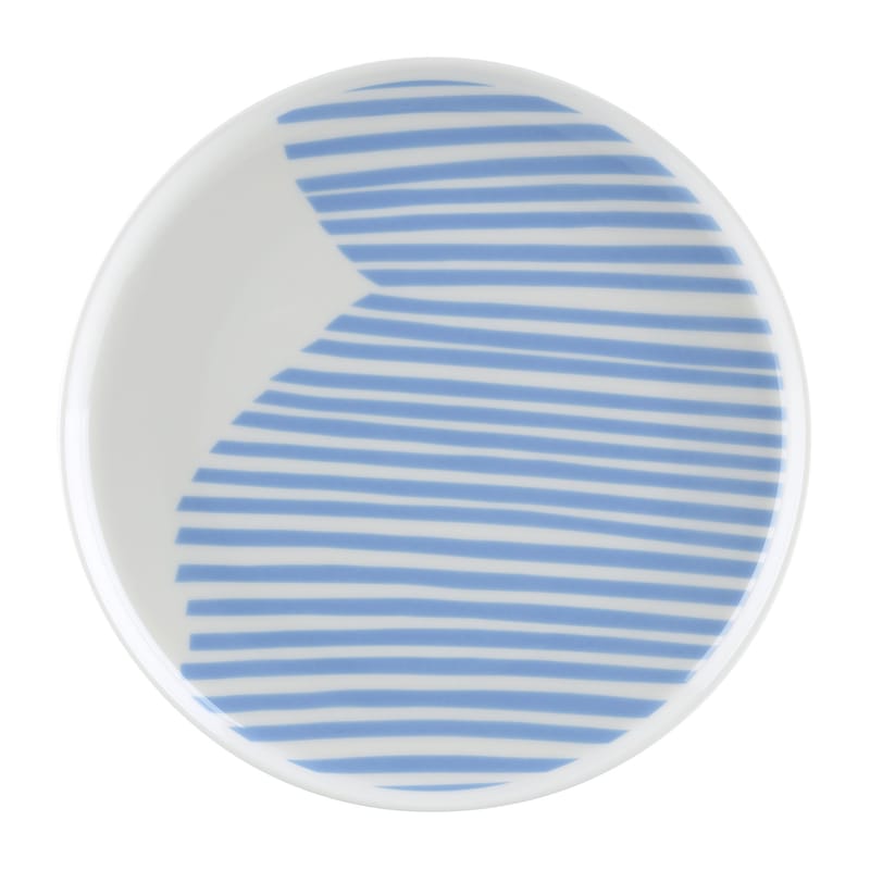 Table et cuisine - Assiettes - Assiette à dessert Uimari céramique bleu / Ø 20 cm - Marimekko - Uimari / Bleu - Grès