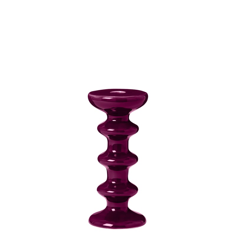 Décoration - Bougeoirs, photophores - Bougeoir Slave céramique violet / H 20 cm - Maison Sarah Lavoine - Aubergine - Céramique