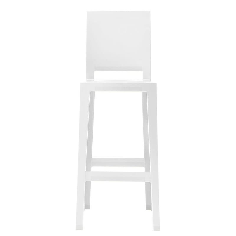 Mobilier - Tabourets de bar - Chaise de bar One more please plastique blanc / H 65cm - Kartell - Blanc - Polycarbonate