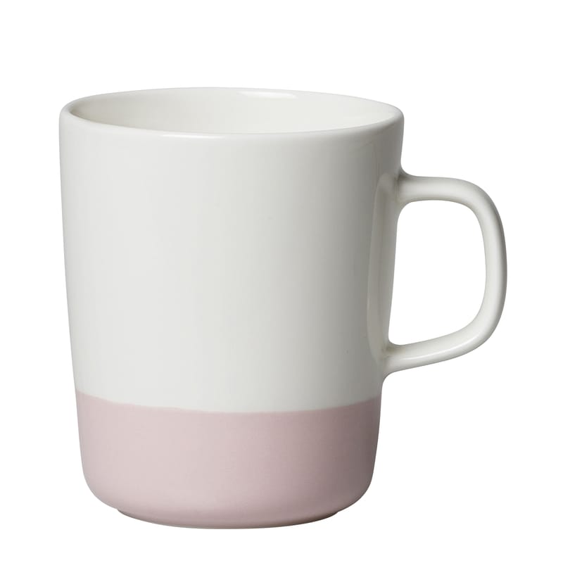 Table et cuisine - Tasses et mugs - Mug Puolikas céramique rose / 25 cl - Marimekko - Puolikas / Rose pâle - Grès