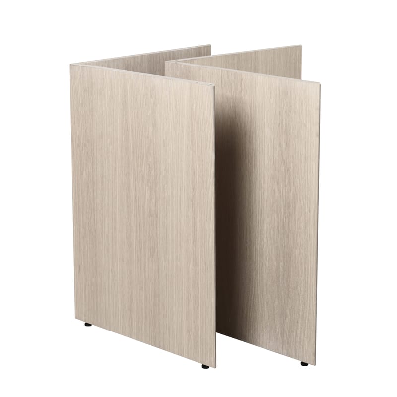 Mobilier - Tables - Paire de tréteaux Mingle Large bois naturel / L 78 cm - Ferm Living - Bois clair - MDF plaqué chêne