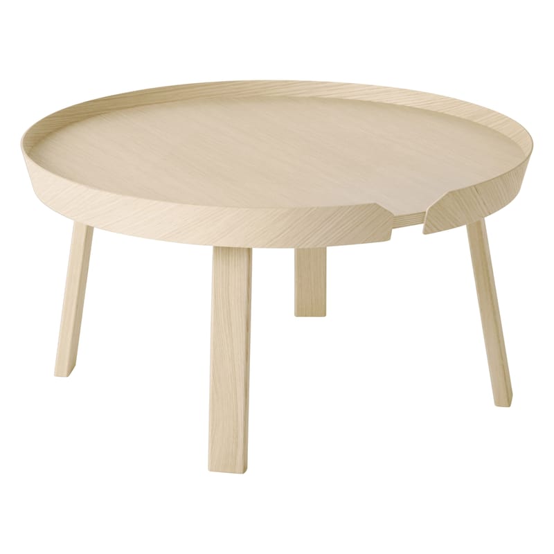 Mobilier - Tables basses - Table basse Around Large bois naturel / Ø 72 x H 37,5 cm - Muuto - Frêne naturel - Frêne