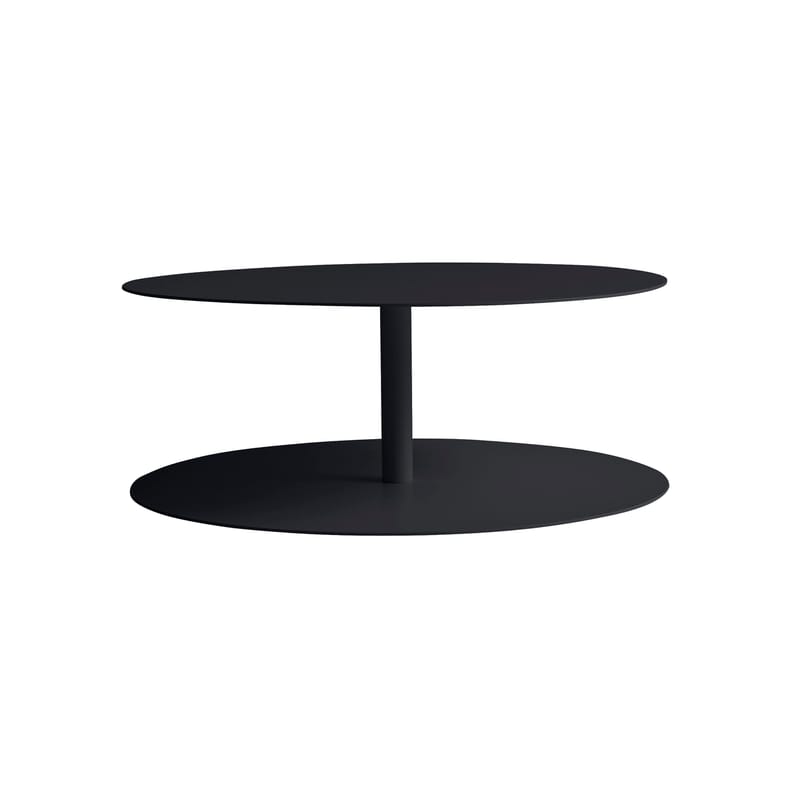 Mobilier - Tables basses - Table basse Gong Grande métal noir / Giulio Cappellini, 2004 - Ø 73,5 x H 28 cm / Métal - Cappellini - Noir - Métal