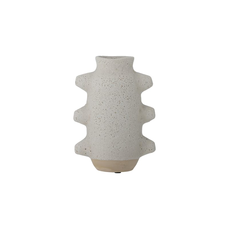 Décoration - Vases - Vase Birka céramique blanc / L 16 x H 23 cm - Bloomingville - Blanc - Céramique