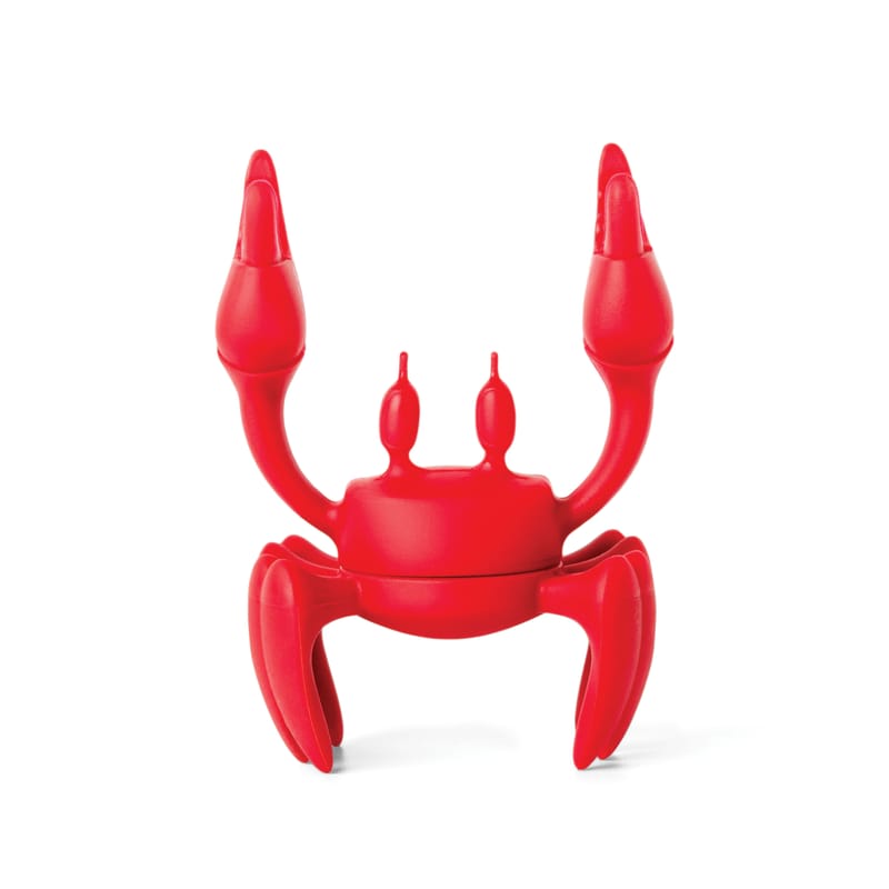 Table et cuisine - Ustensiles de cuisines - Repose-cuillère Red le Crabe plastique rouge / Echappe-vapeur - Pa Design - Rouge - Silicone
