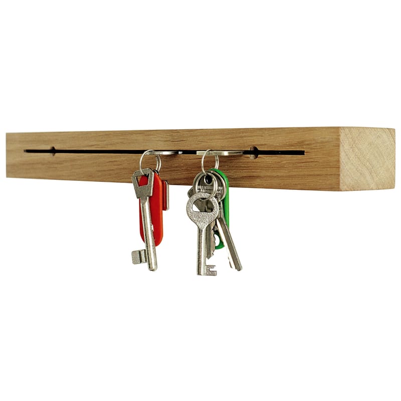Décoration - Accessoires bureau - Support à clés Key Block bois naturel / Mural - Pop Corn - Chêne - Chêne huilé